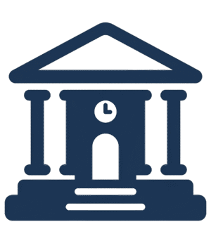 Bank Building Icon PNG with Transparent Background for Banking, Finance & Financial Services