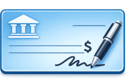 Bank Cheque Icon PNG Transparent Banking Check Payment Illustration