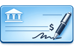 Bank Cheque Icon PNG Transparent Banking Check Payment Illustration