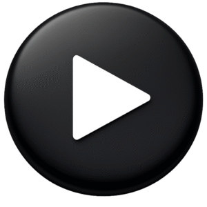 Black Play Button PNG Matte circular Black Play Button PNG with a white triangle, ideal for sleek media player interfaces and video overlays.