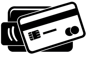 Card Swipe Icon PNG with Contactless Payment Credit Card Transparent Background