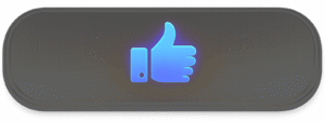 Dark Mode Like Button PNG - Transparent Download Glowing blue neon thumbs up Dark Mode Like Button on a sleek dark grey pill shape with a transparent background.