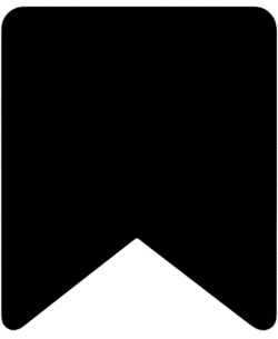 Filled Instagram Save Icon PNG Solid black Filled Instagram Save Icon PNG depicting a bookmark shape for social media video overlays and web mockups.