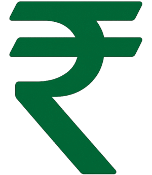 Flat Solid Rupee Icon PNG with Transparent Background for Banking, Finance & Payment Design