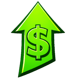 Growth icon PNG with transparent background representing financial growth, business success, investment, and increasing profits.