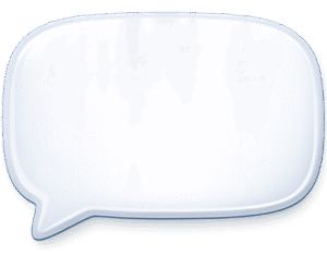Glossy white 3D Instagram Comment Bubble PNG with smooth edges, perfect for social media video overlays and UI design.