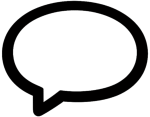 Black outline Instagram Comment Icon PNG speech bubble, perfect for overlaying on social media videos and UI mockups.
