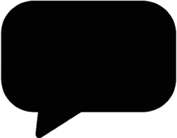 Solid black filled Instagram Message Icon PNG for social media UI design, messaging app interfaces, and video overlays