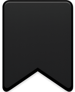 Solid black filled Instagram Save Icon PNG bookmark shape for social media UI design and sleek app overlays