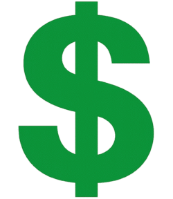 Minimal Flat Dollar Icon PNG | Transparent Dollar Symbol Minimal Flat Dollar Icon PNG with Transparent Background for Banking, Finance & Payment Design