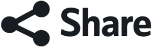 Sleek dark grey Minimal YouTube Share Button PNG with text for clean video overlays, app UI design, and social media sharing