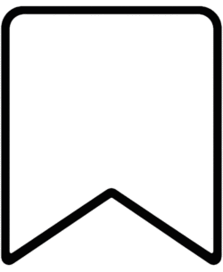 Minimalist black Outline Instagram Save Icon PNG for social media UI mockups and sleek digital app design