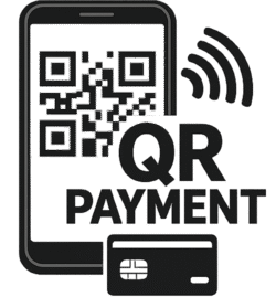 QR Payment Icon PNG with Smartphone and Credit Card Transparent Background