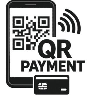 QR Payment Icon PNG with Smartphone and Credit Card Transparent Background