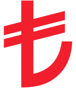 Turkish lira currency icon PNG red TRY symbol transparent background