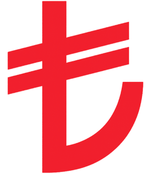 Turkish lira currency icon PNG red TRY symbol transparent background