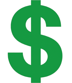 US dollar icon PNG green dollar symbol with transparent background