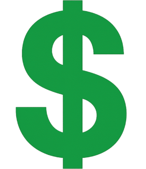 US dollar icon PNG green dollar symbol with transparent background