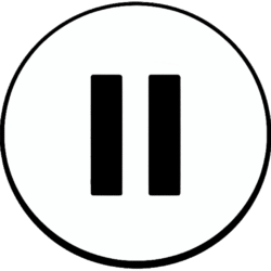 Minimalist White Pause Button PNG for video overlays, app UI design, and multimedia interfaces