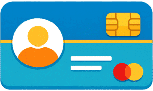 Bank Account Profile Icon PNG – Transparent Banking Profile Card Illustration