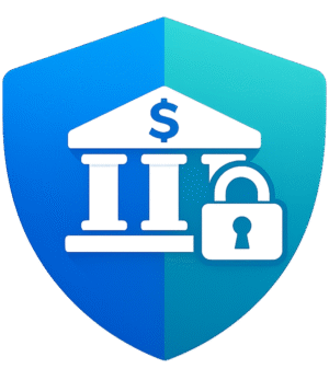 Bank Security Shield Icon PNG – Transparent Banking Security Shield Icon for Finance & Cyber Protection