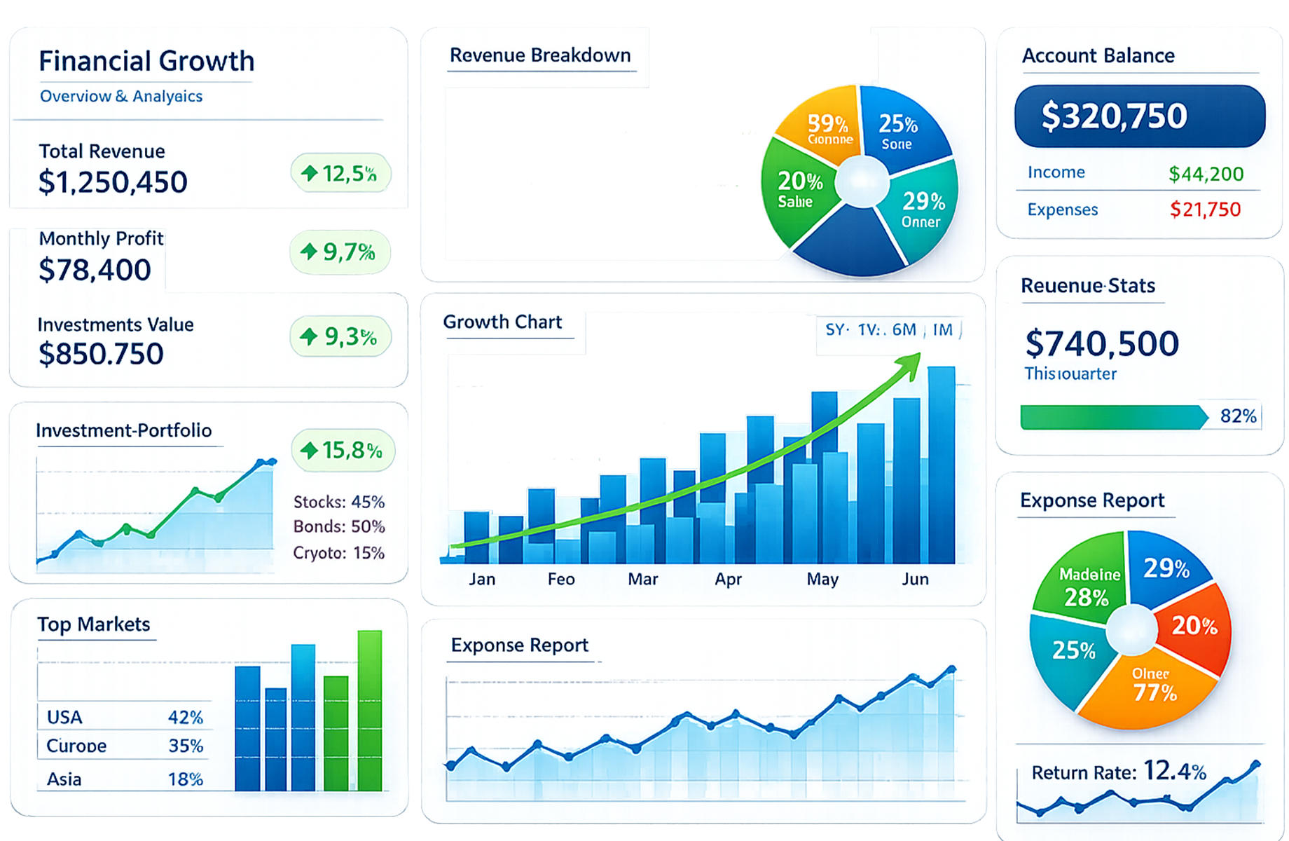 Banking Analytics PNG Transparent Dashboard Icon for Finance and Data Visualization