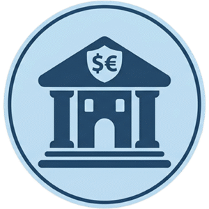 Banking Simple Icon PNG with Transparent Background for Finance and Banking