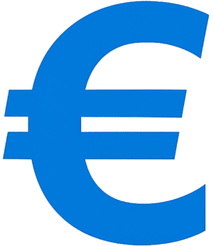 Bold Euro Icon PNG with Transparent Background for Banking, Finance & Payment Design