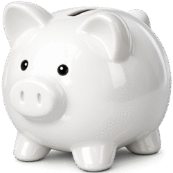 Ceramic Piggy Bank PNG with Transparent Background for Savings and Banking