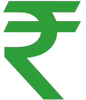 Flat Rupee Icon PNG with Transparent Background for Banking, Finance & Payment Design
