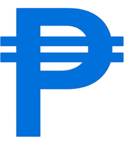 Philippine Peso icon PNG with transparent background for banking, finance, currency, and graphic design.