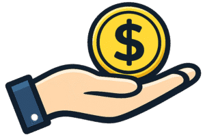 Saving PNG – Hand Holding Dollar Coin Transparent Finance Icon