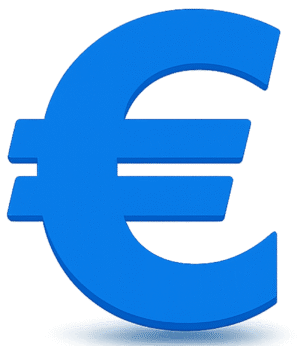 Shadow Euro Icon PNG with Transparent Background for Banking, Finance & Currency Design