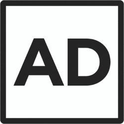 Ads Minimal Ad Symbol Icon PNG Ads minimal ad symbol icon featuring black AD text inside a black square border on a white background.