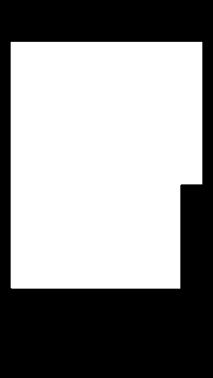 Instagram reels safe zone overlay featuring a transparent center with a black masking border for 9:16 vertical video UI.