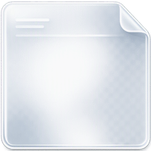 Sticky note glassmorphism UI featuring a semi-transparent frosted glass memo pad with a folded top right corner and soft reflection lines.