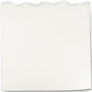 Sticky note torn edge realistic featuring a white paper memo with a rough textured top border.