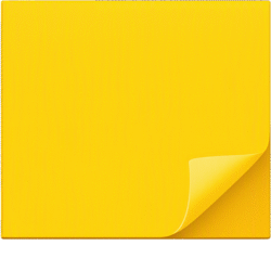 Sticky note yellow flat featuring a classic bright yellow memo pad with a folded bottom right corner.