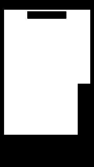 TikTok safe zone overlay featuring a transparent center with dark masking borders for UI elements and right-side engagement buttons.