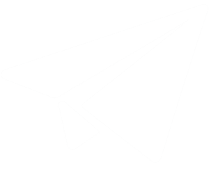 White Instagram share icon featuring a clean paper airplane design for social media direct messaging and sharing.